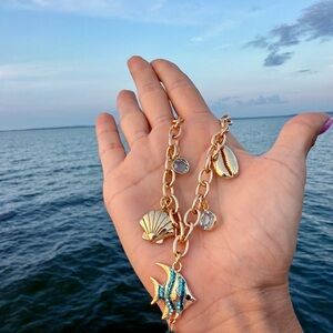 Nautical Sea Life Cowboy Boot Charm